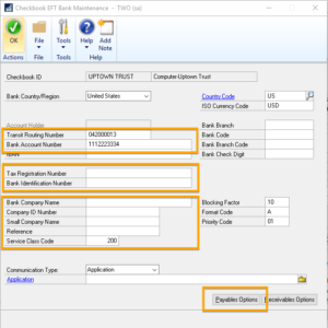 Setting up EFT for Payables Management in Dynamics GP 2013 and Later ...