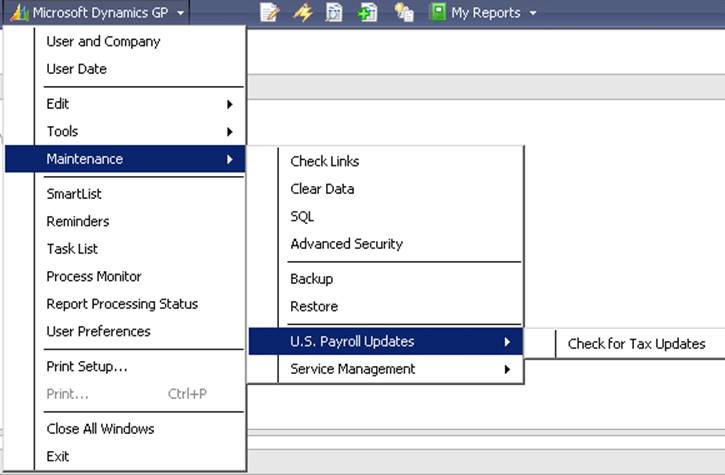 Payroll Tax Update for Dynamics GP – Martin and Associates